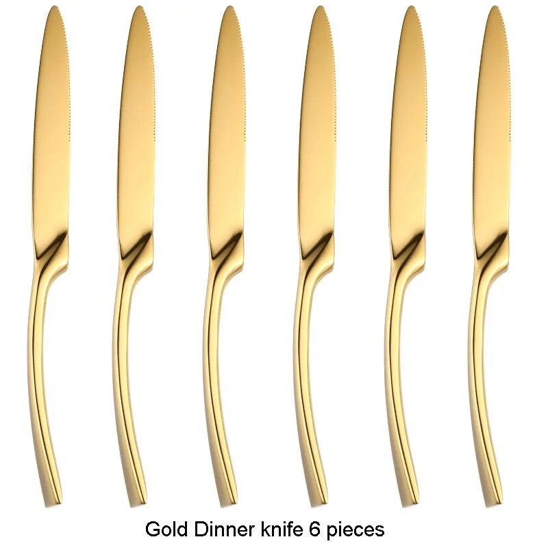 Stainless Steel Black Cutlery Set