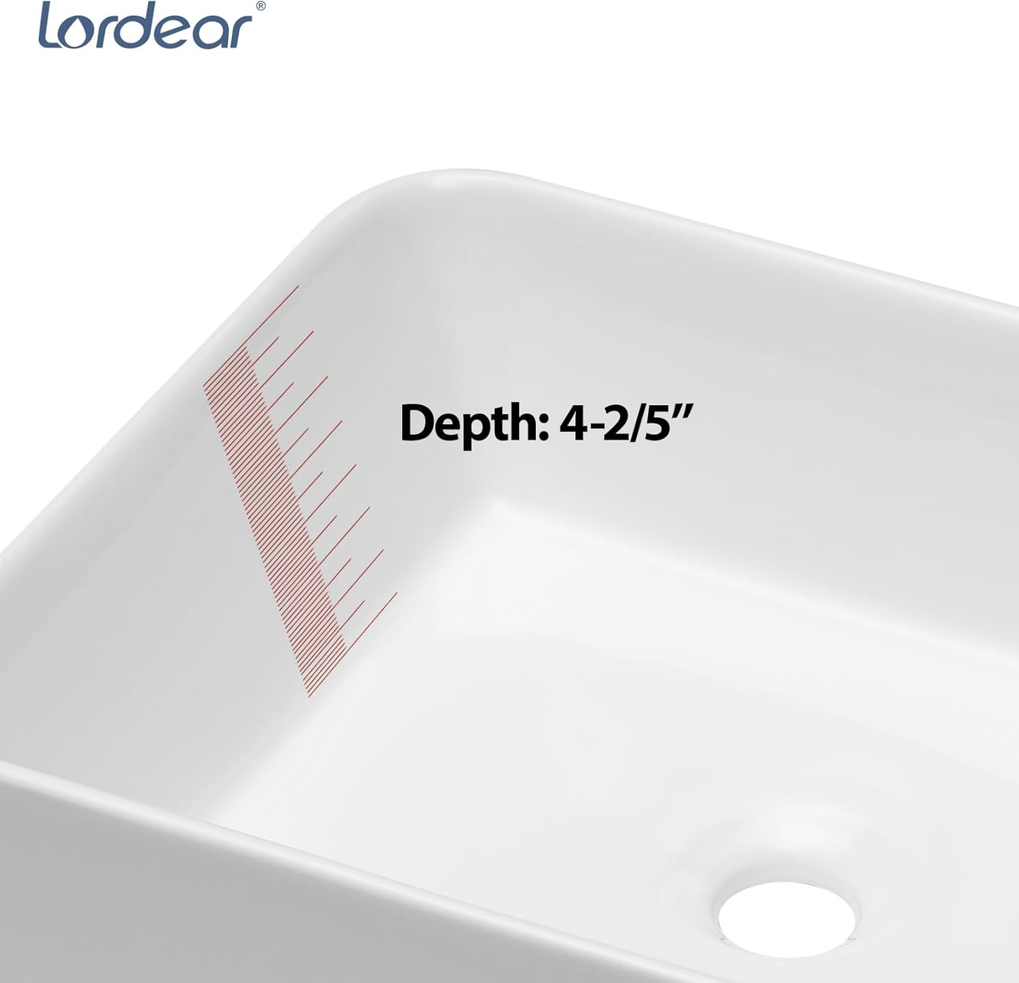 Vessel Sink Rectangle 19 Inch Bathroom Sink,Rectangular Modern above Counter Bathroom Sinks White 19X15 Inch Porcelain Ceramic Vessel Vanity Sink Art Basin