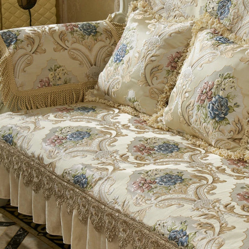 European Luxury Sofa Cushion Cover Four Seasons Univerval Non-Slip Couch Cover Sofa Covers for Living Room 1 2 3 Seater Sofas