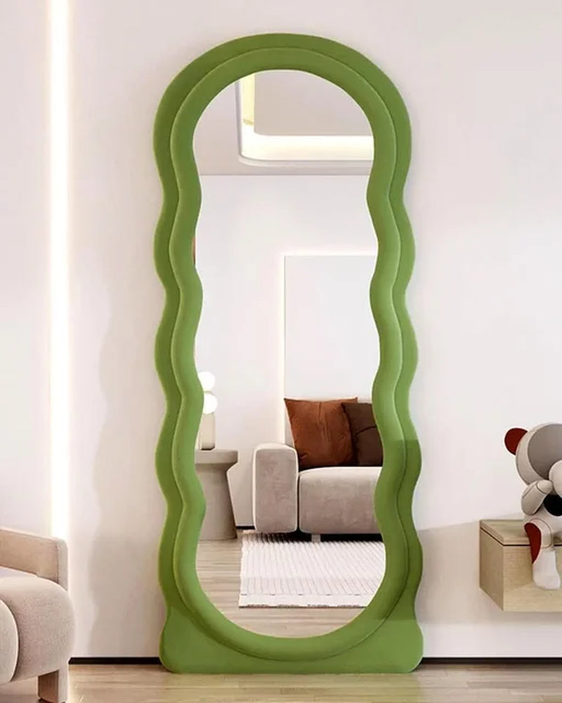 Floor Mirror, 63" X 24" Wall Mirrors, Floor Mirrors with Flannel Fram, Floor Mirror