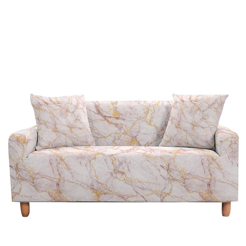 Elastic Sofa Cover for Living Room Adjustable Marble Sofas Chaise Covers Lounge Sectional Couch Corner Sofa Slipcover L Shape
