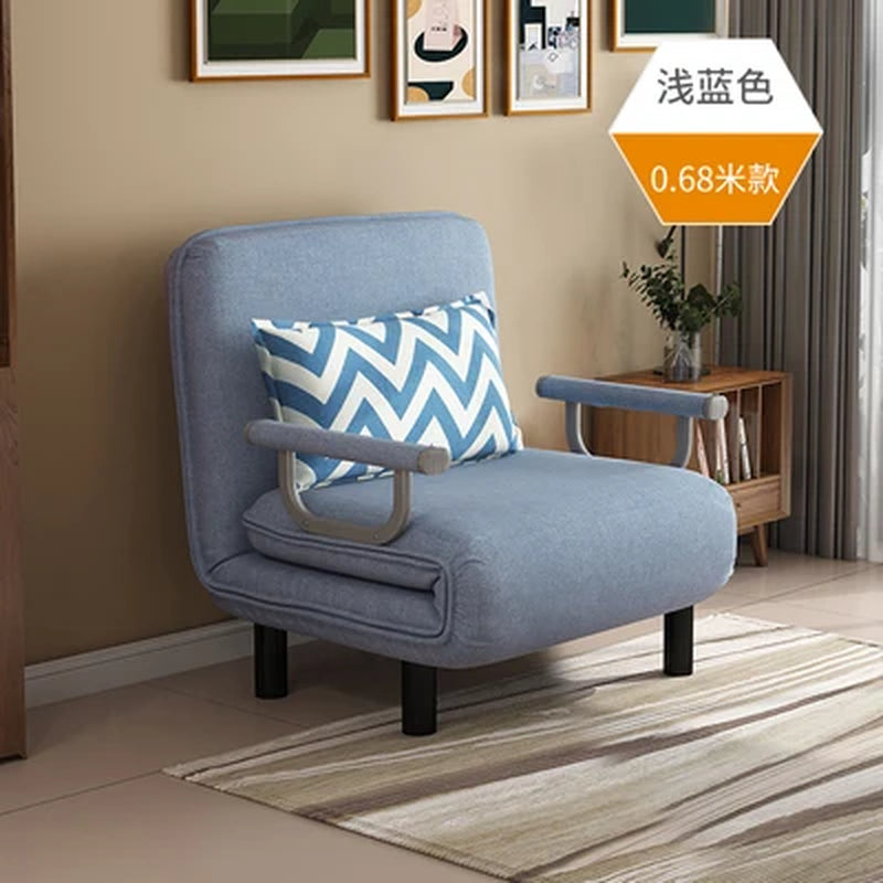 K-STAR Folding Sofa Bed Armchair Sleeper Leisure Recliner Fabric Breathable Lazy Sofas Single Living Room Lounge Chair Bed 2024