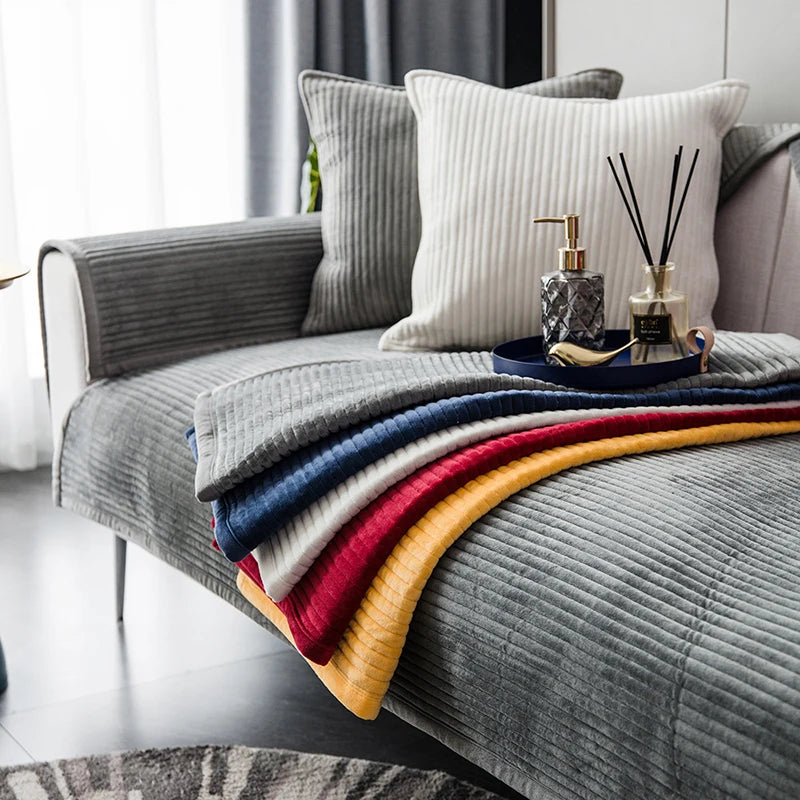 1Pcs Plush Sofa Towel Couch Cover Cushion Corner Sofa Cover for Living Room Bedspread on the Bed Covers Sofas with Chaise Longue