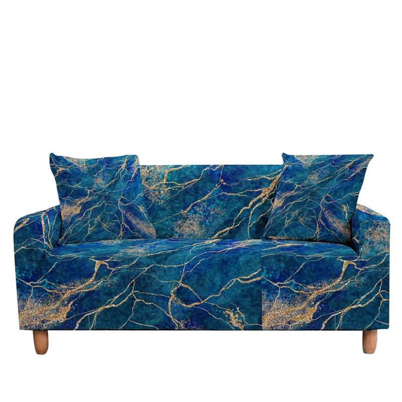 Elastic Sofa Cover for Living Room Adjustable Marble Sofas Chaise Covers Lounge Sectional Couch Corner Sofa Slipcover L Shape