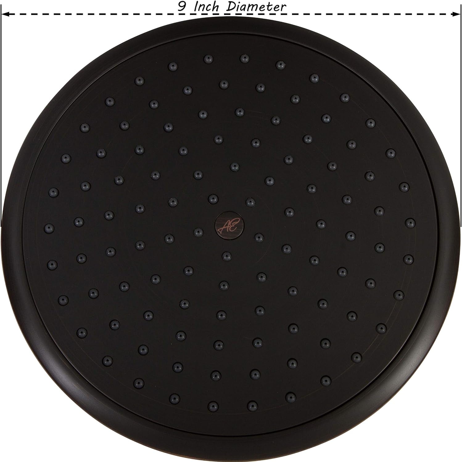 Waterfall Showerhead - 9 Inch Large Overhead Rain Shower Head - High Flow Best with Extension Arm, 2.5 GPM - Oil-Rubbed Bronze