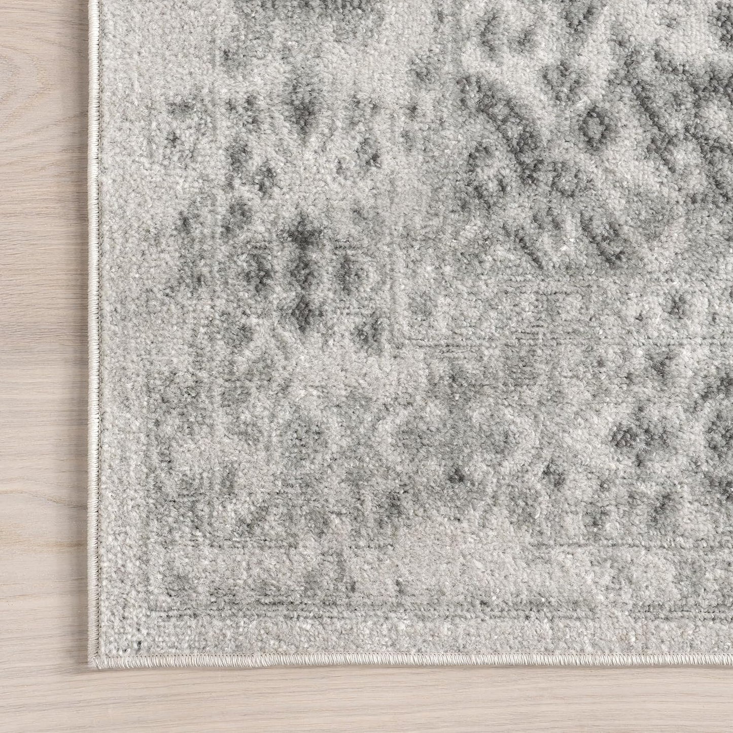 Odell Faded Vintage Area Rug, 8' Round, Ivory