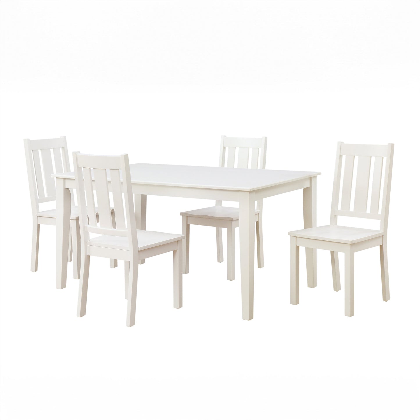 Bankston Wood Dining Chair, Set of 2, White, Indoor