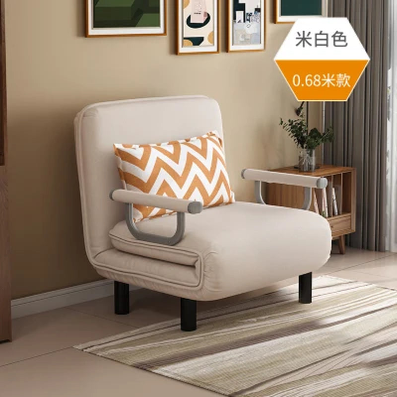 K-STAR Folding Sofa Bed Armchair Sleeper Leisure Recliner Fabric Breathable Lazy Sofas Single Living Room Lounge Chair Bed 2024