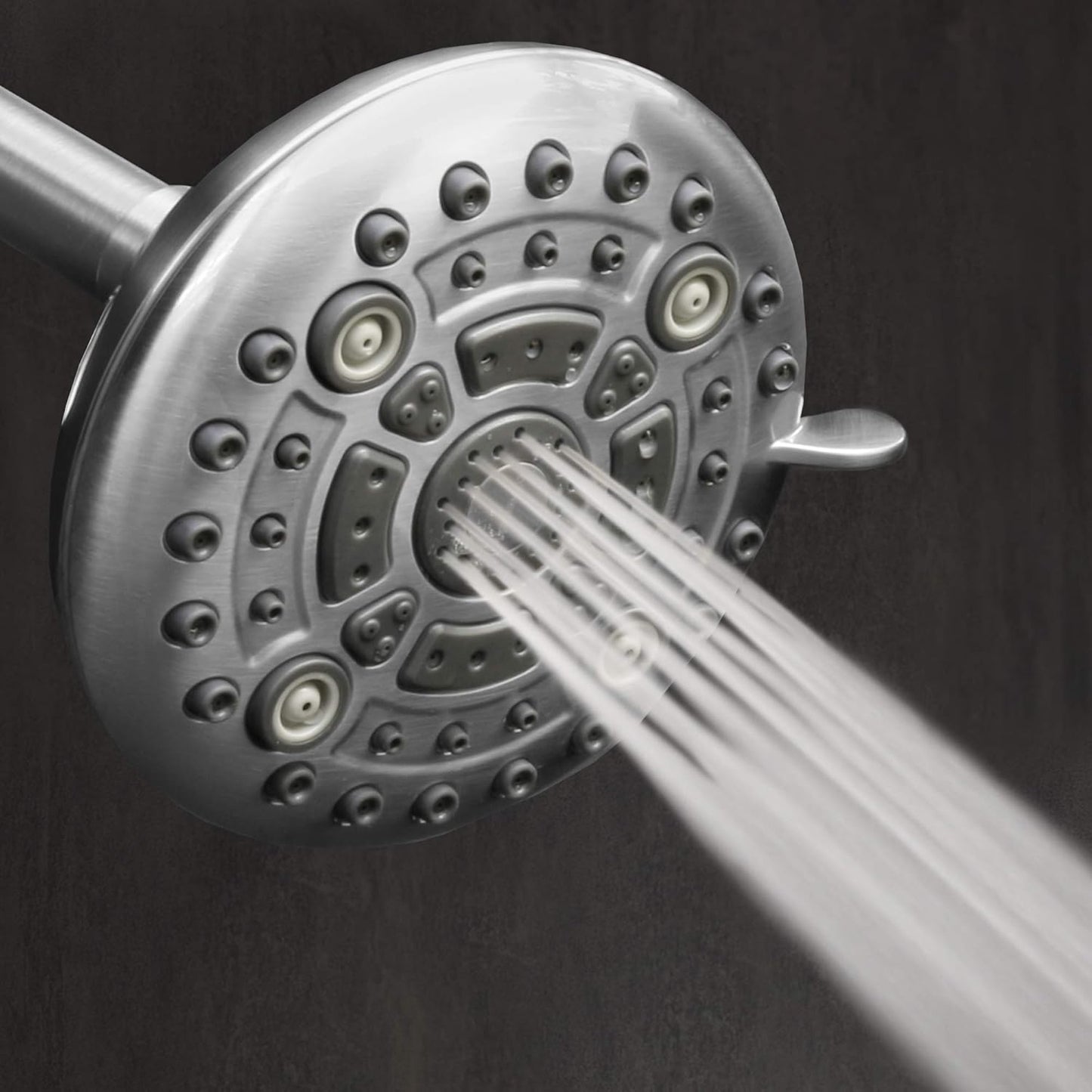 Luxury Spa Series: Chrome Shower Head, 5 Inch 6 Spray Settings Adjustable High Pressure Showerhead with 360 Degree Tilt, Experience Maxx-Imum Comfort and Elegance (Chrome Polished)