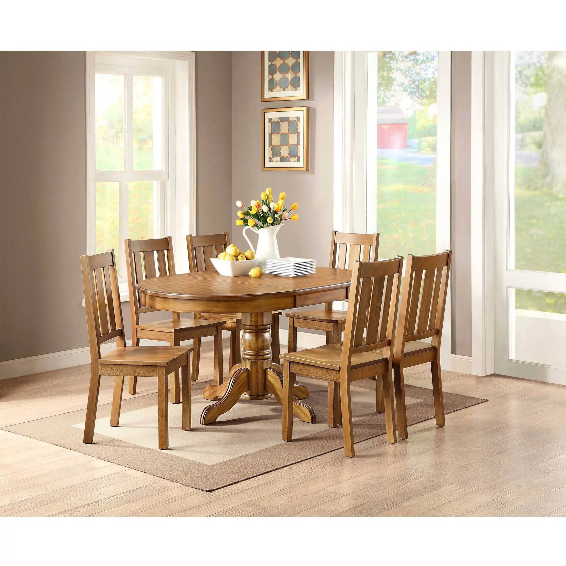 Better Homes and Gardens Bankston Dining Chair, Set of 2, Honey
