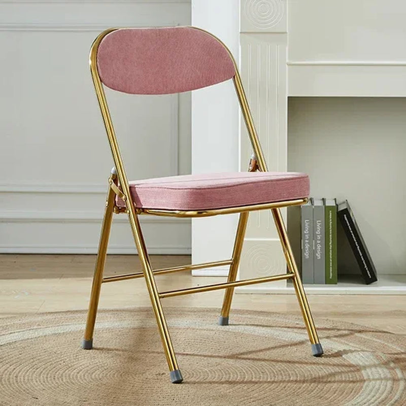 Retro Corduroy Dining Chairs Chairs for Kitchen Furniture Backrest Chair Neoclassical Design Creative Dining Room Folding Chair
