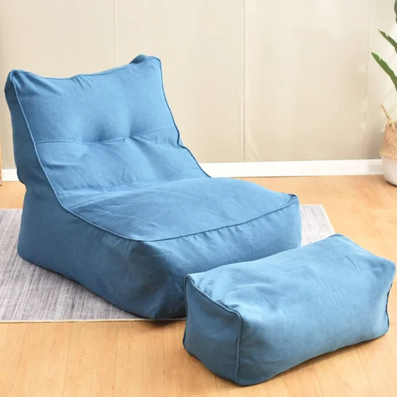 2Pcs/Set Large Bean Bag Combination Sofas Cover Chairs No Lining Bag No Filling Indoor Lazy Lounger Adults Kids Simple Design
