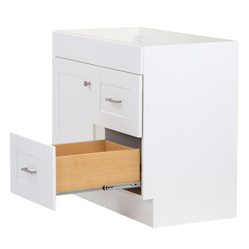 36-In White Bathroom Vanity Base Cabinet without Top