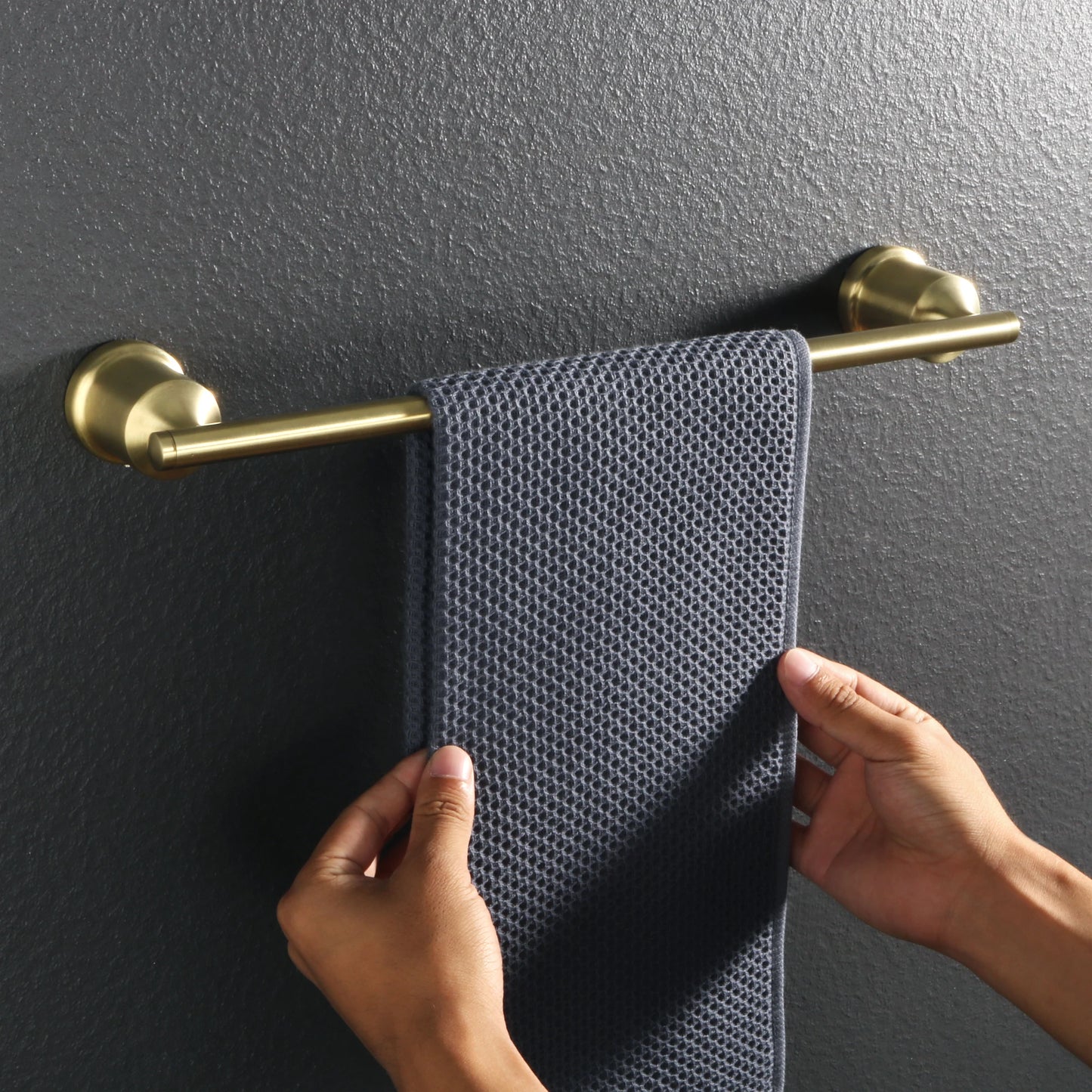 1Set SUS304 Black Bathroom Hardware Set Towel Bar Rack Toilet Paper Holder Robe Hook Self-Adhesive Bathroom Accessories