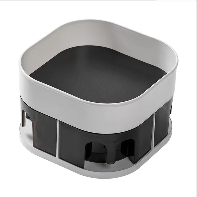 MICCK 360° Rotation Storage Box Kitchen Organizer Cosmetic Seasoning Rack with Non-Slip Mat Household Items Bathroom Accessories