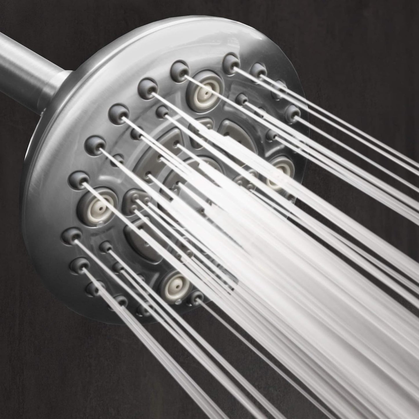 Luxury Spa Series: Chrome Shower Head, 5 Inch 6 Spray Settings Adjustable High Pressure Showerhead with 360 Degree Tilt, Experience Maxx-Imum Comfort and Elegance (Chrome Polished)