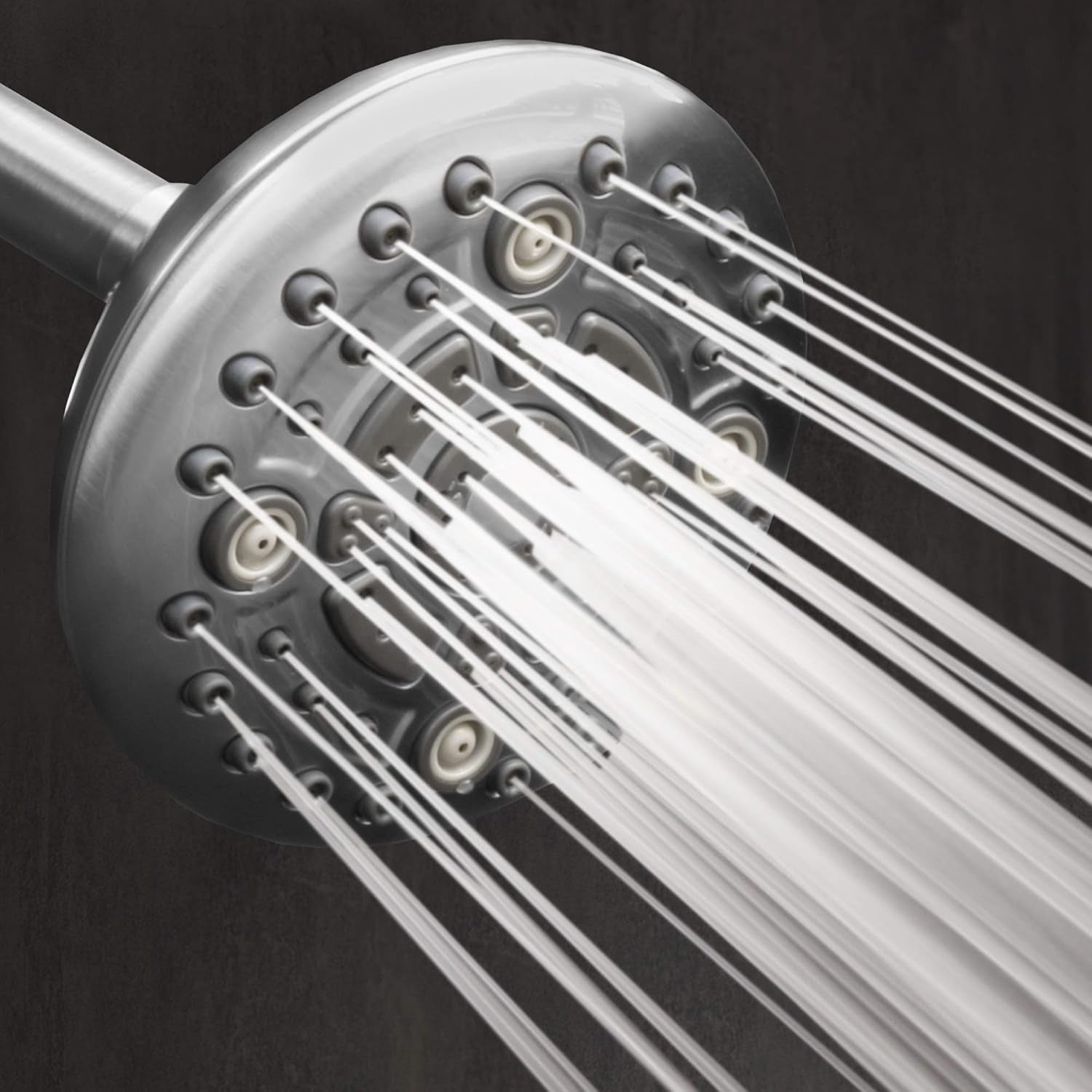 Luxury Spa Series: Chrome Shower Head, 5 Inch 6 Spray Settings Adjustable High Pressure Showerhead with 360 Degree Tilt, Experience Maxx-Imum Comfort and Elegance (Chrome Polished)