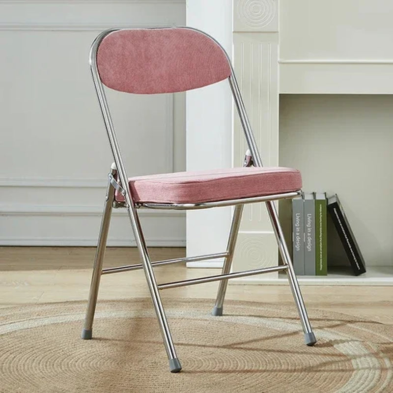 Retro Corduroy Dining Chairs Chairs for Kitchen Furniture Backrest Chair Neoclassical Design Creative Dining Room Folding Chair