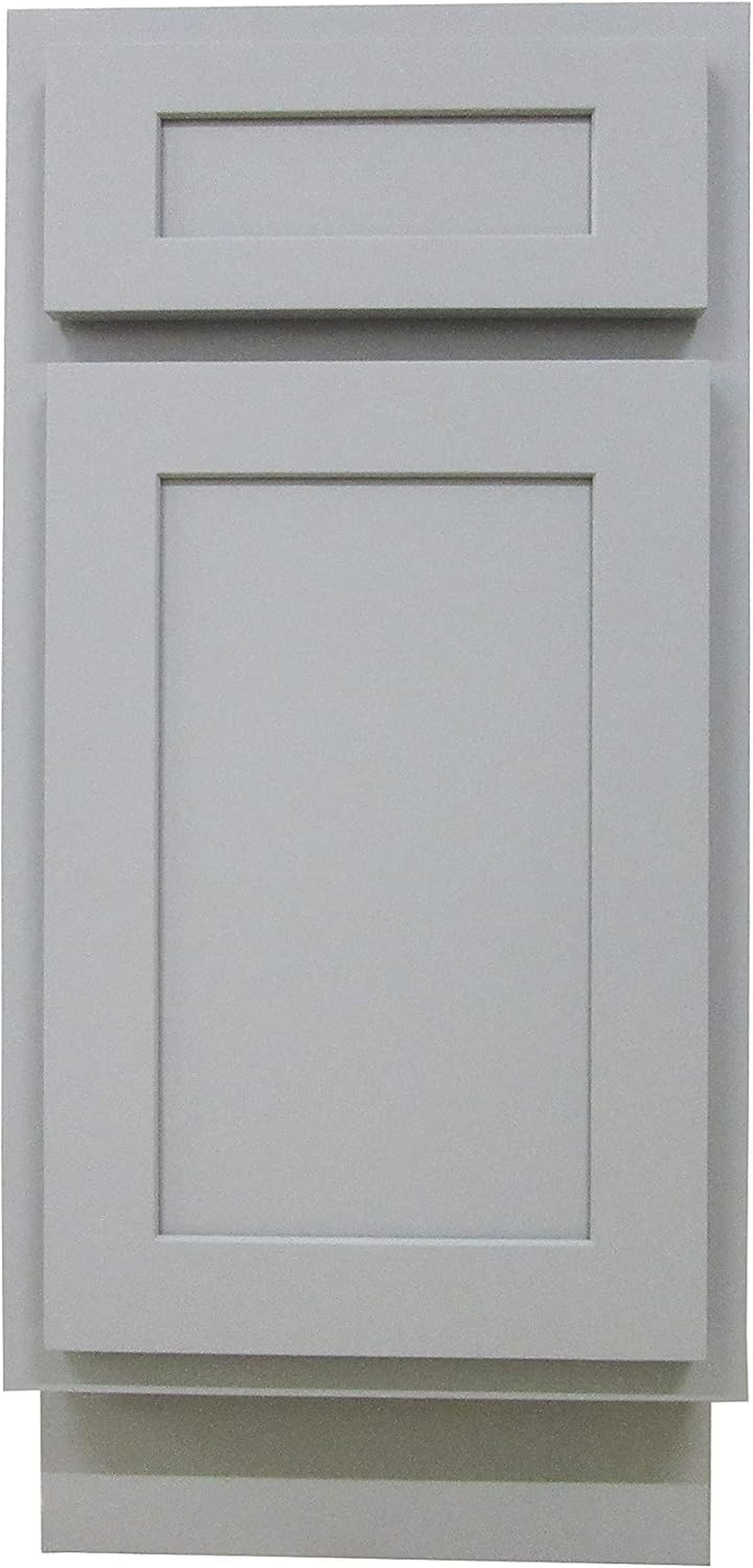 15 Inch Small Bathroom Vanity Cabinet with Soft Closing Drawer and Door, Single Door Right Offset Shaker Design Floor Mount Side Bathroom Organizers