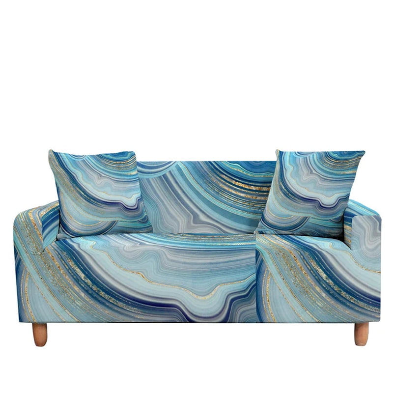 Elastic Sofa Cover for Living Room Adjustable Marble Sofas Chaise Covers Lounge Sectional Couch Corner Sofa Slipcover L Shape