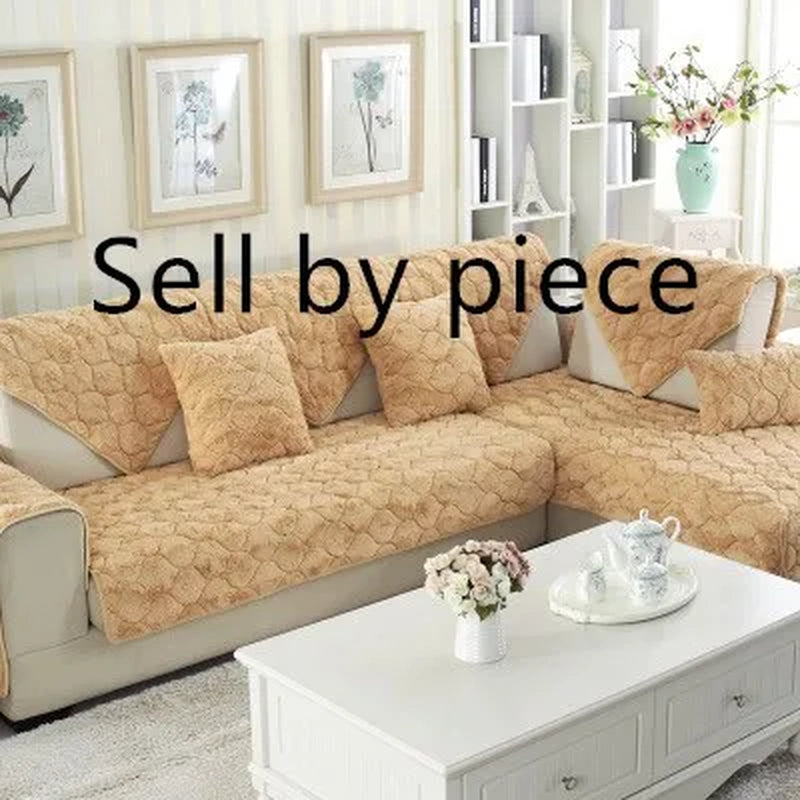 Modern Brief Winter Warm Plush Sofa Covers Couch Covers for Sofas Furniture Sofa Slipcovers Placemat Furniture Protector Textile