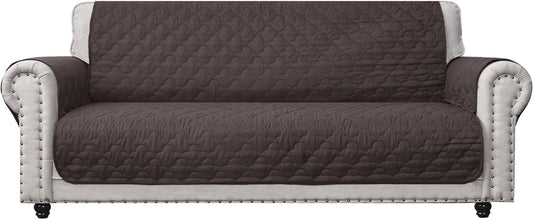 100% Waterproof Sofa Cover Pet Furniture Protectors for Sofas Couch Covers for Dogs Sofa Cover with Side Pockets (Chocolate, 68'')