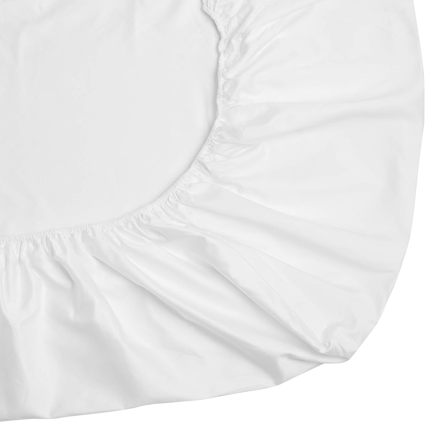 100% Cotton Sateen Sheet | 4 Piece Set | Queen Size | White | 500 Thread Count | Deep Pocket Fitted Sheet Fits Mattress Upto 18" | Silky Soft | Classic | Easy Fit | All Season