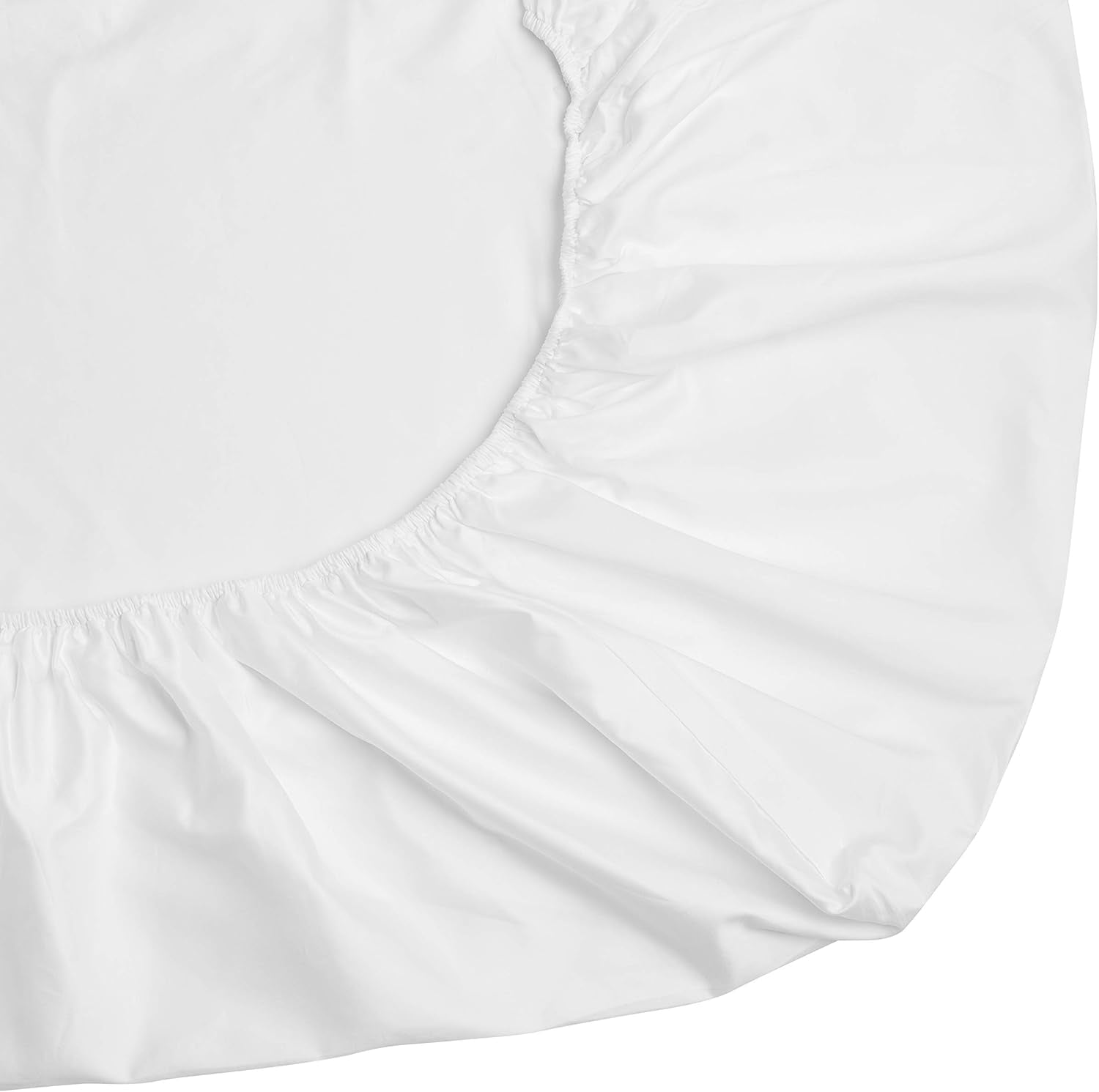 100% Cotton Sateen Sheet | 4 Piece Set | Queen Size | White | 500 Thread Count | Deep Pocket Fitted Sheet Fits Mattress Upto 18" | Silky Soft | Classic | Easy Fit | All Season