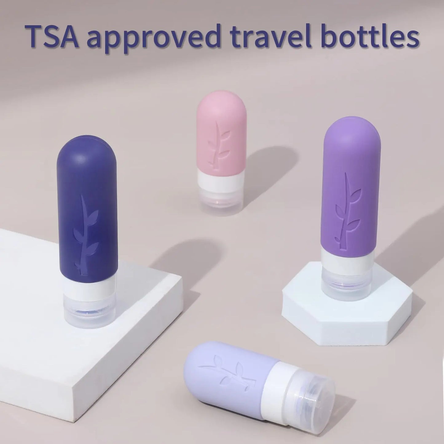 Travel Containers for Toiletries, 18pack TSA Approved Travel Size Containers for Toiletries,travel bottles for Toiletries,travel Jars or Personal Travel Essentials Purple