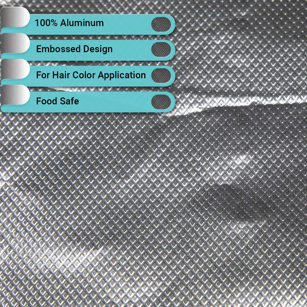 ForPro Professional Collection Embossed Foil Sheets 500S, Aluminum Foil, Pop-Up Dispenser, for Hair Color Application and Highlighting Services, Food Safe, 5” W x 10.75” L, 500 Count 500-Count (Pack of 1)
